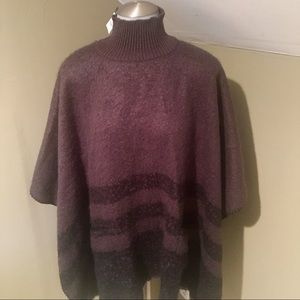 New Ralph Lauren Women’s Gray Poncho Sweater